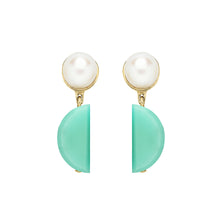 Load image into Gallery viewer, PERLA EMPANADA CHRYSOPRASE EARRINGS