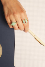 Load image into Gallery viewer, DECO EMPANADA CHRYSOPRASE RING