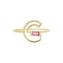 Load image into Gallery viewer, LETRA G TOURMALINE RING