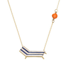 Load image into Gallery viewer, BEACH CHAIR BLUE NECKLACE