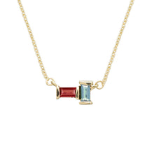 Load image into Gallery viewer, TU Y YO AQUAMARINE + GARNET NECKLACE