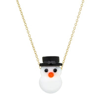 Load image into Gallery viewer, SNOWMAN WHITE NECKLACE