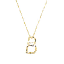 Load image into Gallery viewer, LETRA B AMETHYST NECKLACE