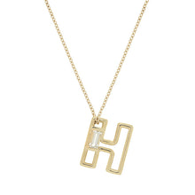 Load image into Gallery viewer, LETRA H AMETHYST NECKLACE