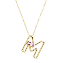 Load image into Gallery viewer, LETRA M TOURMALINE NECKLACE