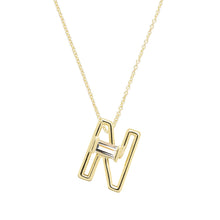 Load image into Gallery viewer, LETRA N AMETHYST NECKLACE