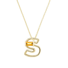 Load image into Gallery viewer, LETRA S CITRINE NECKLACE
