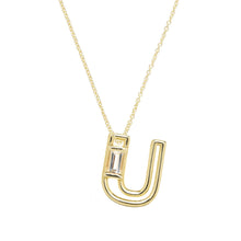 Load image into Gallery viewer, LETRA U AMETHYST NECKLACE