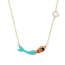 Load image into Gallery viewer, MERMAID AQUA BLUE NECKLACE