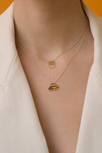 Load image into Gallery viewer, HAMBURGER ENAMEL NECKLACE
