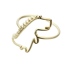 Load image into Gallery viewer, Dinosaur shaped gold ring