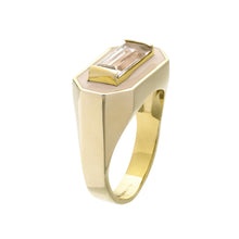 Load image into Gallery viewer, DECO MAXI BAGUETTE GREEN AMETHYST RING