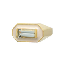 Load image into Gallery viewer, DECO MAXI BAGUETTE GREEN AMETHYST RING
