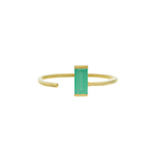 Load image into Gallery viewer, ARO C BAGUETTE CHRYSOPRASE RING