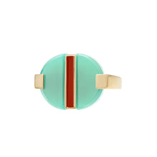 Load image into Gallery viewer, DECO EMPANADA CHRYSOPRASE RING