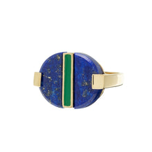 Load image into Gallery viewer, DECO EMPANADA LAPIS LAZULI RING