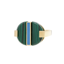 Load image into Gallery viewer, DECO EMPANADA MALACHITE RING