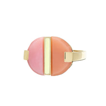 Load image into Gallery viewer, DECO EMPANADA PINK OPAL + MOONSTONE RING