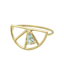 Load image into Gallery viewer, MEDIA NARANJA GOTA AQUAMARINE RING