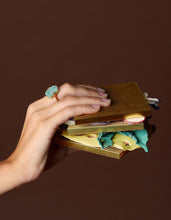 Load image into Gallery viewer, DECO SANDWICH AMAZONITE + YELLOW JADE RING