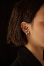 Load image into Gallery viewer, PERLA BAGUETTE RHODONITE EARRINGS