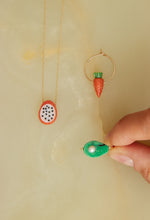 Load image into Gallery viewer, Gold jewelry composition with fruit shaped coral and turquoise