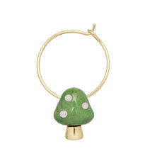 Load image into Gallery viewer, L'AMANITA GREEN + WHITE EARRING CIRCLE
