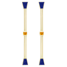 Load image into Gallery viewer, PISTILO CARRÉ BLUE EARRINGS