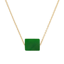 Load image into Gallery viewer, DECO CILINDRO GREEN AGATE NECKLACE