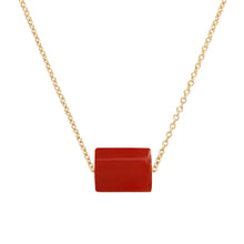 Load image into Gallery viewer, DECO CILINDRO CARNELIAN NECKLACE