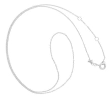 Load image into Gallery viewer, White gold chain necklace with ring clasp