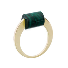 Load image into Gallery viewer, DECO CILINDRO MALACHITE RING