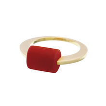Load image into Gallery viewer, DECO CILINDRO CARNELIAN RING
