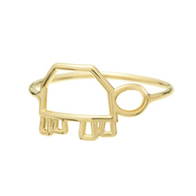 Load image into Gallery viewer, Gold turtle shaped ring