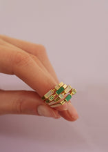 Load image into Gallery viewer, COMPUESTA CHRYSOPRASE + AMETHYST RING