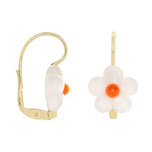 Load image into Gallery viewer, DAISY WHITE EARRINGS
