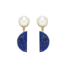 Load image into Gallery viewer, PERLA EMPANADA LAPIS LAZULI EARRINGS
