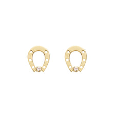 Load image into Gallery viewer, MINI HORSESHOE BRILLANTE EARRINGS
