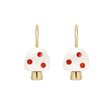 Load image into Gallery viewer, L'AMANITA WHITE + RED EARRINGS
