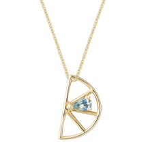 Load image into Gallery viewer, MEDIA NARANJA GOTA AQUAMARINE NECKLACE

