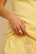 Load image into Gallery viewer, L'AMANITA GREEN + WHITE RING
