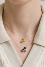 Load image into Gallery viewer, ROLLER GREEN + PINK NECKLACE
