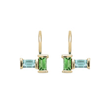 Load image into Gallery viewer, TU Y YO M AQUAMARINE + PERIDOT EARRINGS
