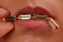 Load image into Gallery viewer, DECO MAXI BAGUETTE AMETHYST EARRINGS
