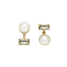 Load image into Gallery viewer, PERLA BAGUETTE AMETHYST EARRINGS
