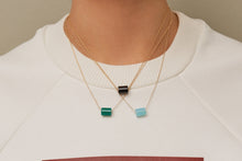 Load image into Gallery viewer, DECO CILINDRO GREEN AGATE NECKLACE
