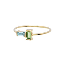 Load image into Gallery viewer, TU Y YO AQUAMARINE + PERIDOT RING
